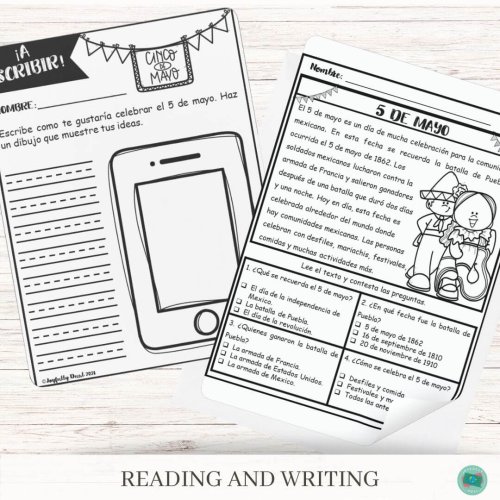 cinco de mayo reading and writing activity link